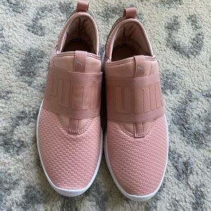 Pink puma sneakers